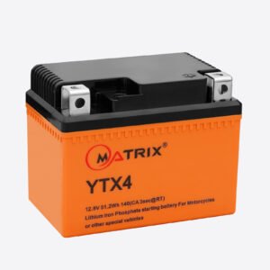 Matrix Lithium 12.8V 4AH LiFePO4 Starting Battery For Motorbikes