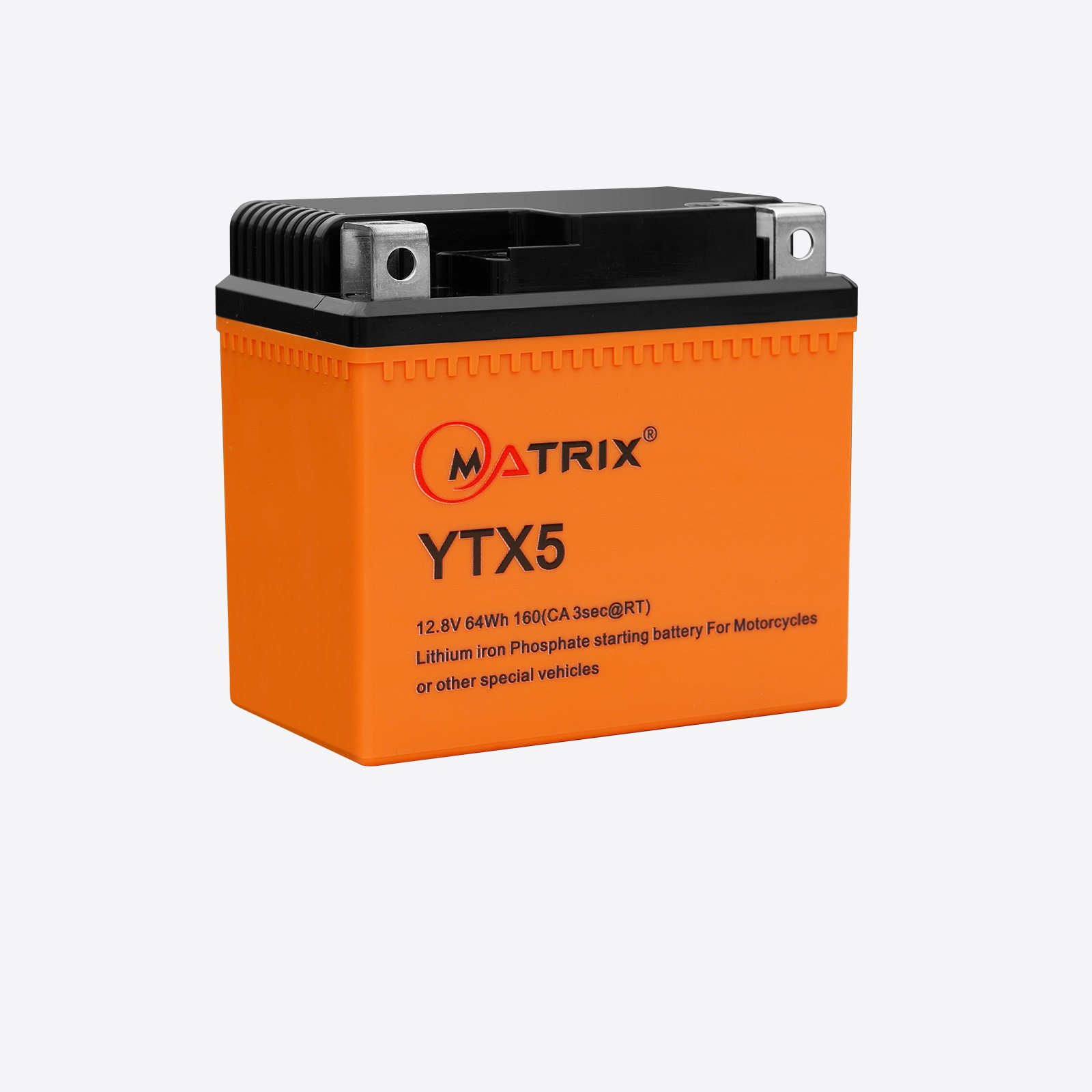 Matrix Lithium 12.8V 5AH LiFePO4 Starting Battery For Motorbikes
