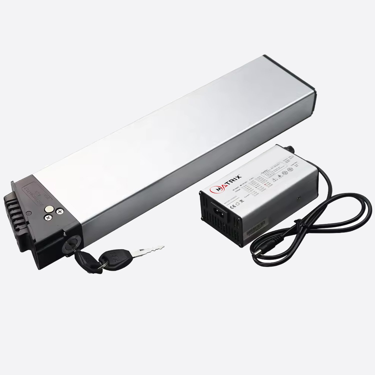 Matrix Lithium 36V10.4Ah NCM E-Bike Battery With Silver Fish Shell - Image 4